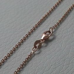 Picture of Cable Rolo Chain Necklace Rose Gold 18 kt cm 40 (15,7 in) Unisex Woman Man Boy Girl 
