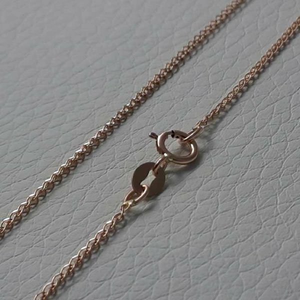 Picture of Wheat Chain Necklace Rose Gold 18 kt cm 40 (15,7 in) Unisex Woman Man Boy Girl 
