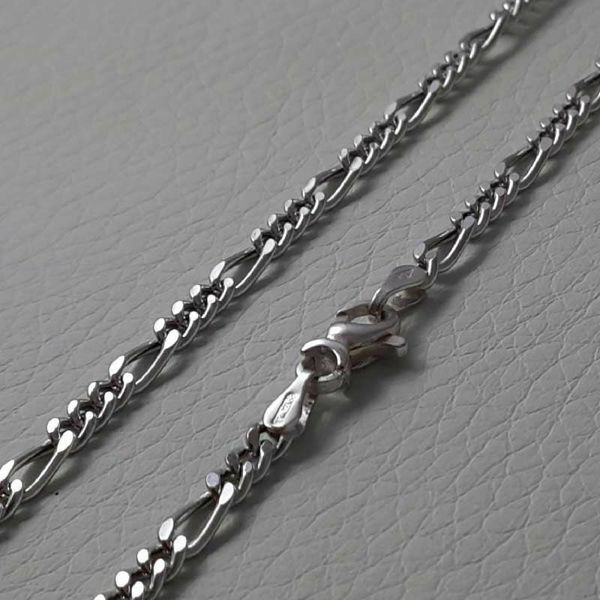 Picture of 3+1 Figaro Chain White Gold 18 kt cm 50 (19,7 in) Unisex Woman Man 