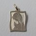 Picture of Madonna praying Sacred Rectangular Medal Pendant in bas-relief gr 1,7 Yellow Gold 18k for Children (Boys and Girls)