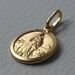 Picture of Immaculate Virgin Mary Coining Sacred Medal Round Pendant gr 2,1 Yellow Gold 18k with smooth edge for Woman 