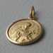 Imagen de San Francisco de Asís Medalla Sagrada Colgante redonda Acuñación gr 3,3 Oro amarillo 18kt con borde liso Unisex para Mujer y Hombre