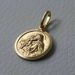 Picture of Saint Anthony of Padua with child Coining Sacred Medal Round Pendant gr 2 Yellow Gold 18k with smooth edge Unisex for Woman and Man