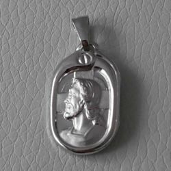 Picture of Medal Pendant Silver 925 Jesus Christ the Redeemer in bas-relief gr 3,50 Unisex Woman Man