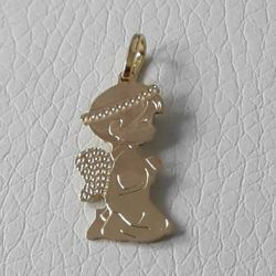 Picture of Pendant Yellow Gold 18 kt Praying Angel gr.0,90 for Woman