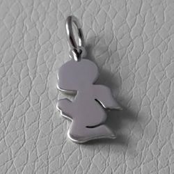 Picture of Angel praying Silhouette Pendant gr 1,4 White Gold 18k for Children (Boys and Girls) 