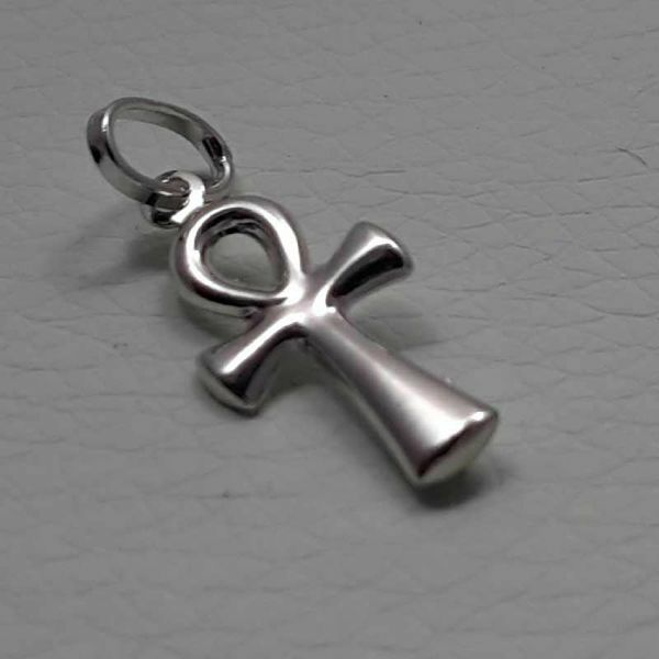 Picture of Cross of Life Ankh Crux Ansata Pendant gr 0,5 White Gold 18k relief printed plate Unisex Woman Man 