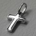 Picture of Convex Straight Cross Pendant gr 1,45 White solid Gold 18k Unisex Woman Man 
