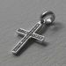 Picture of Straight Cross with Light Spots Pendant gr 1,05 White Gold 18k with Zircons for Woman 