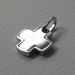 Picture of Smooth square Cross Pendant gr 2,4 White solid Gold 18k Unisex Woman Man 