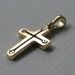Picture of Modern Design Cross with screws Pendant gr 2,7 Bicolour yellow white solid Gold 18k for Man