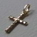Picture of Decorated Straight Cross Pendant gr 0,45 Yellow Gold 18k Hollow Tube Unisex Woman Man 