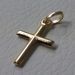 Picture of Decorated Straight Cross Pendant gr 0,45 Yellow Gold 18k Hollow Tube Unisex Woman Man 