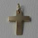Picture of Smooth convex Cross Pendant gr 1,8 Yellow Gold 18k relief printed plate Unisex Woman Man 
