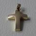 Picture of Smooth convex Cross Pendant gr 2,1 Yellow Gold 18k relief printed plate Unisex Woman Man 