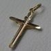 Picture of Cross with Body of Christ and INRI Pendant gr 0,8 Yellow Gold 18k Hollow Tube Unisex Woman Man 
