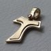 Picture of Saint Francis double Tau Cross Pendant gr 2,4 Yellow solid Gold 18k for Man 