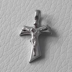 Immagine di Pendente Argento 925 Croce Tau San Francesco con Cristo gr.1,50 Unisex Donna Uomo