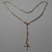Picture of Long Rosary crew-neck Necklace with Miraculous Medal of Our Lady of Graces and Cross gr 6,4 Yellow Gold 18k with Diamond Spheres for Woman 
