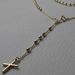 Picture of Rosary crew-neck Necklace with Miraculous Medal of Our Lady of Graces and Cross gr 3,3 Yellow Gold 18k with Smooth Spheres for Woman 