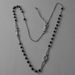 Picture of Rosary Necklace Silver 925 black Stones Miraculous Medal Cross gr.5,30 for Woman