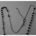 Imagen de Collar Rosario Plata 925 Piedras negras Virgen Milagrosa Cruz  para Mujer