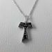 Picture of Necklace Silver 925 Cubic Zirconia St. Francis Tau Cross gr.4,90 for Woman