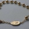 Imagen de Pulsera Rosario Medalla Milagrosa gr 7,3 oro amarillo 18k