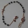 Imagen de Pulsera Rosario gr 3,6 oro rosa 18k y ónyx negro