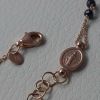 Imagen de Pulsera Rosario gr 3,6 oro rosa 18k y ónyx negro