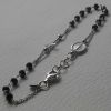 Picture of White gold 18k Rosary Bracelet gr 3,6 with black onyx