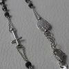 Picture of White gold 18k Rosary Bracelet gr 3,6 with black onyx