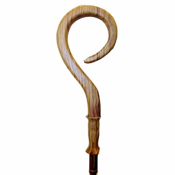 Picture of Crosier Pastoral Staff cm 184 (72,4 inch)  smooth Finish in Olive Wood of Assisi