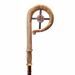 Picture of Crosier Pastoral Staff cm 184 (72,4 inch) Cross and JHS Symbol  in Olive Wood of Assisi