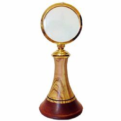 Picture of Eucharistic Shrine Monstrance H. cm 20 (7,9 inch) smooth Finish in Olive Wood of Assisi