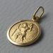 Picture of Saint Christopher with Child and Stick Coining Sacred Medal Round Pendant gr 2,5 Yellow Gold 18k with smooth edge for Man 