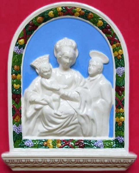 Picture of Madonna of Miracles 33x23 cm (13x9,1 inch) Della Robbia ceramic wall panel