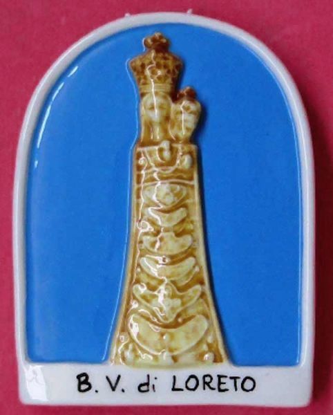 Picture of Our Lady of Loreto 11 cm (4,3 inch) Della Robbia ceramic wall panel