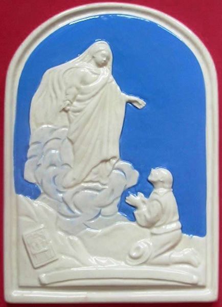 Picture of Our Lady of Montallegro 24x17 cm (9,4x6,7 inch) Della Robbia ceramic wall panel