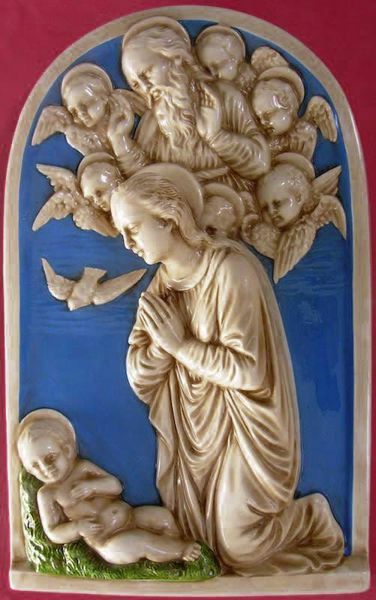 Picture of Nativity 54x34 cm (21,3x13,4 inch) Della Robbia ceramic wall panel
