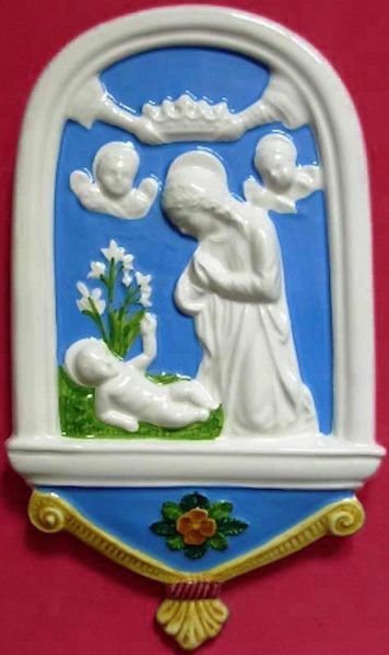 Imagen de Navidad Retablo de pared 25 cm cerámica Luca della Robbia