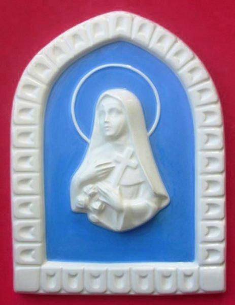 Picture of Saint Rita of Cascia 25 cm (9,8 inch) Della Robbia ceramic wall panel