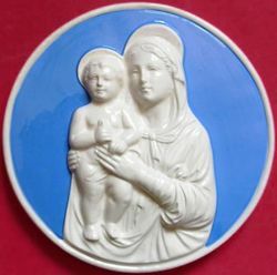 Picture of Madonna and Child Wall Tondo diam. cm 20 (7,9 in) Bas relief Glazed Ceramic Della Robbia