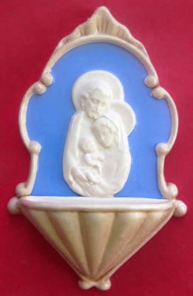 Imagen de Sagrada Familia Benditera 20 cm cerámica Robbiana