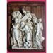 Immagine di Via Crucis 14 o 15 Stazioni cm 36x27 (14,2x10,6 in) Quadri Bassorilievo Ceramica Deruta Tavola in Legno
