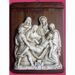 Picture of Via Crucis 14 or 15 Stations cm 36x27 (14,2x10,6 in) Bas relief Panels in Deruta Glazed Ceramic on Wood Table