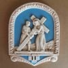 Immagine di Tavole Via Crucis 14 o 15 Stazioni 26x20 cm ceramica Robbiana azzurra
