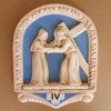 Immagine di Tavole Via Crucis 14 o 15 Stazioni 26x20 cm ceramica Robbiana azzurra