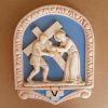 Immagine di Tavole Via Crucis 14 o 15 Stazioni 26x20 cm ceramica Robbiana azzurra
