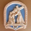 Immagine di Tavole Via Crucis 14 o 15 Stazioni 26x20 cm ceramica Robbiana azzurra